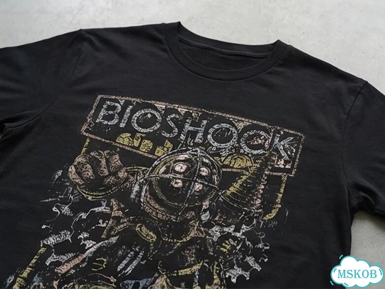 Футболка мужская черная Bioshok streetwear vintage AD0047 фото 3