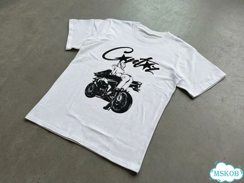 Футболка мужская белая Corteiz moto streetwear vintage AD0045 фото 2