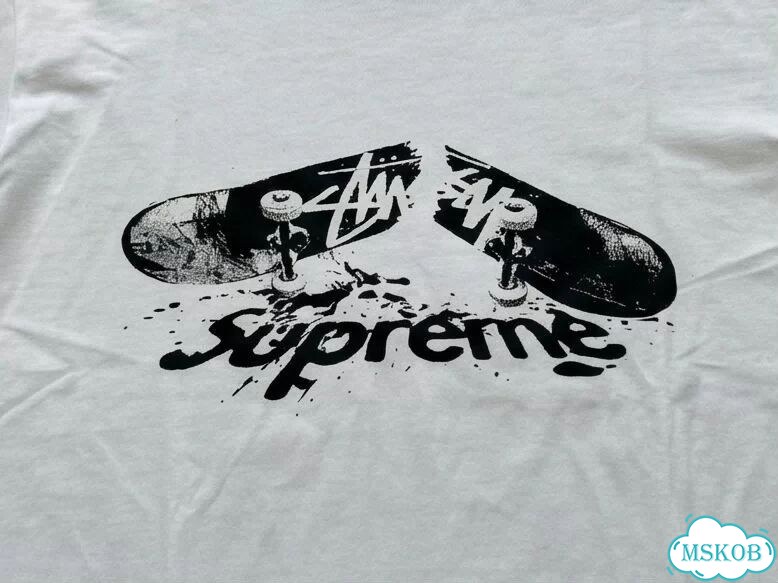 Футболка мужская Supreme белая Scateboard streetwear vintage AD0049 фото 3