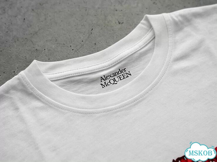 Футболка мужская Alexander McQueen белая (череп) luxury archive type AC0093 фото 4