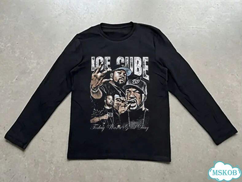 Лонгслив мужской черный Ice Cube streetwear vintage AD0048 фото 1