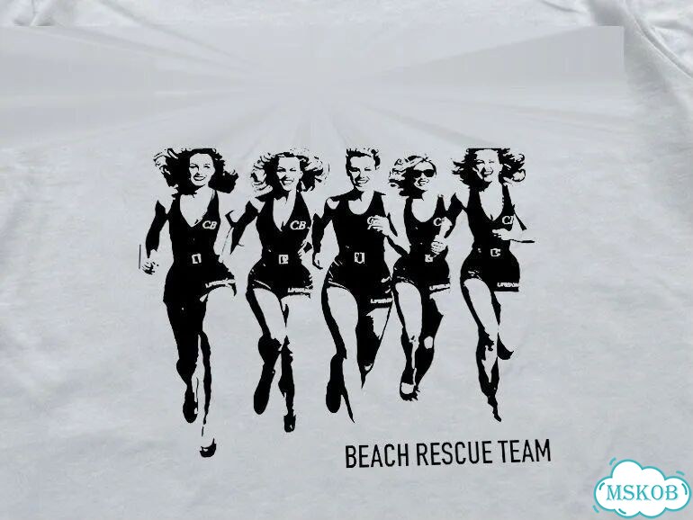 Футболка мужская белая C.buxton beach rescue team streetwear vintage AD0044 фото 2