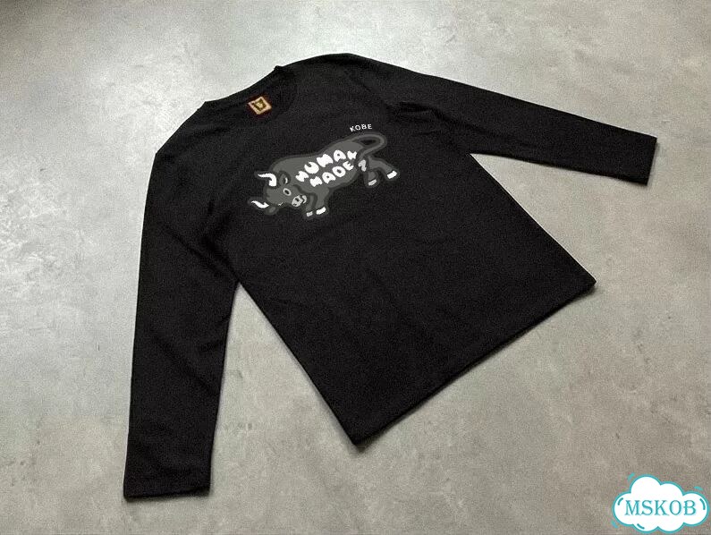 Лонгслив мужской Human Made черный бык streetwear vintage AC0088 фото 1