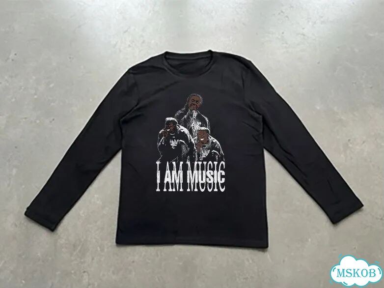 Лонгслив мужской черный I am music play boy carti streetwear vintage AD0038 фото 1