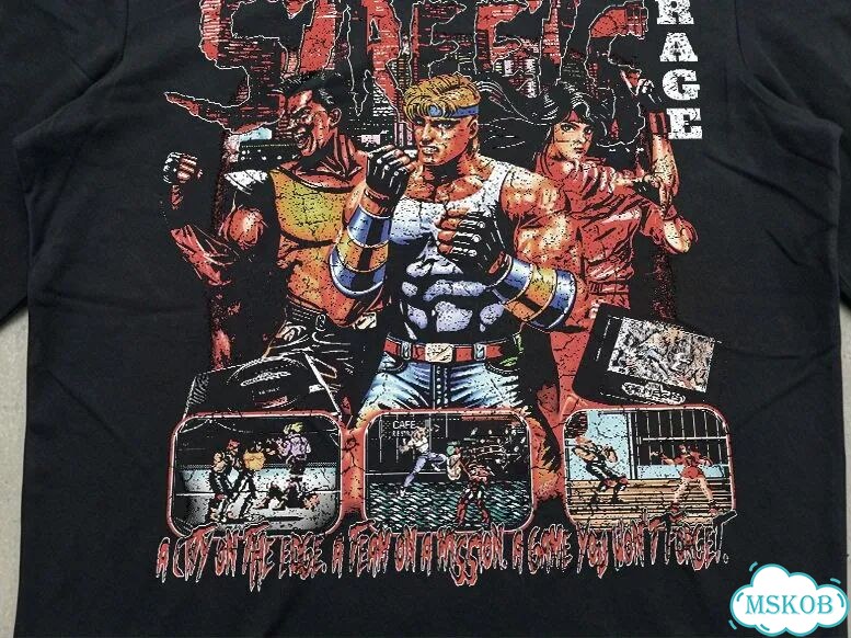Лонгслив мужской черный Street of rage streetwear vintage AD0042 фото 3