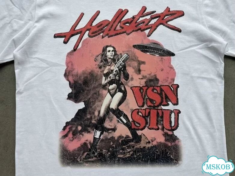 Футболка мужская белая Hellstar VSN STU opium archive gothic AD0046 фото 3