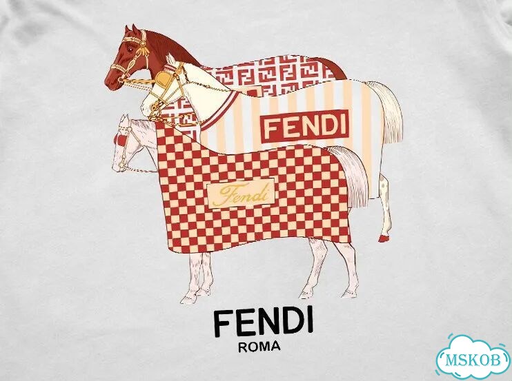 Лонгслив мужской белый Fendi Roma Три Лошади streetwear vintage AC0091 фото 4