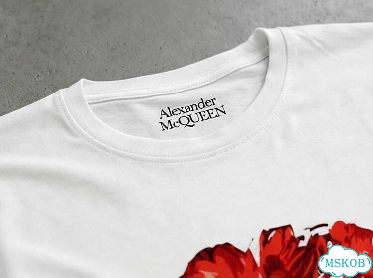 Лонгслив мужской Alexander McQueen белый (череп) luxury archive type AC0093 фото 5