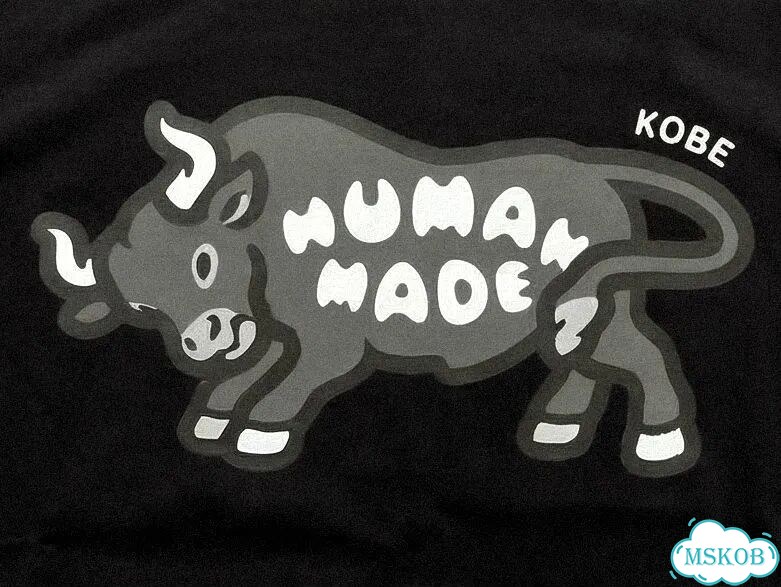 Футболка мужская Human Made черная бык streetwear vintage AC0088 фото 4