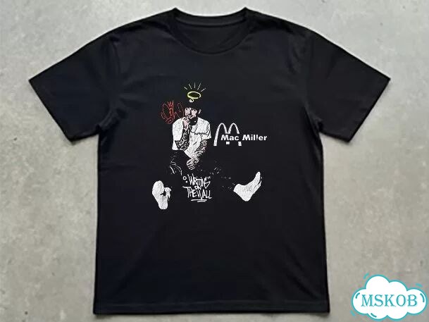 Футболка мужская черная Mac Miller streetwear vintage AD0041 фото 1