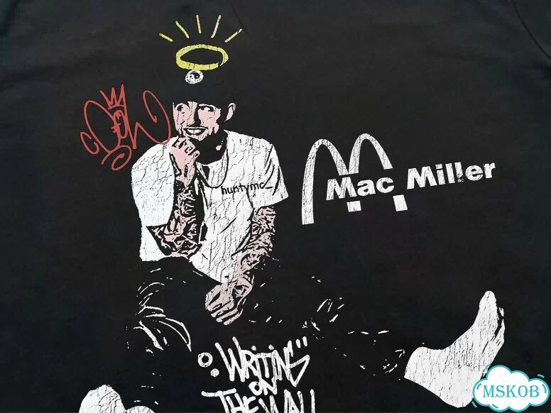 Футболка мужская черная Mac Miller streetwear vintage AD0041 фото 3