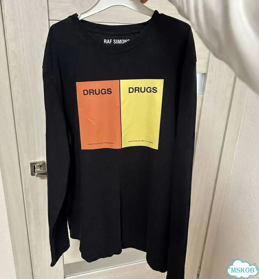 Лонгслив Raf Simons lived Vintaged sleeve черный фото 1