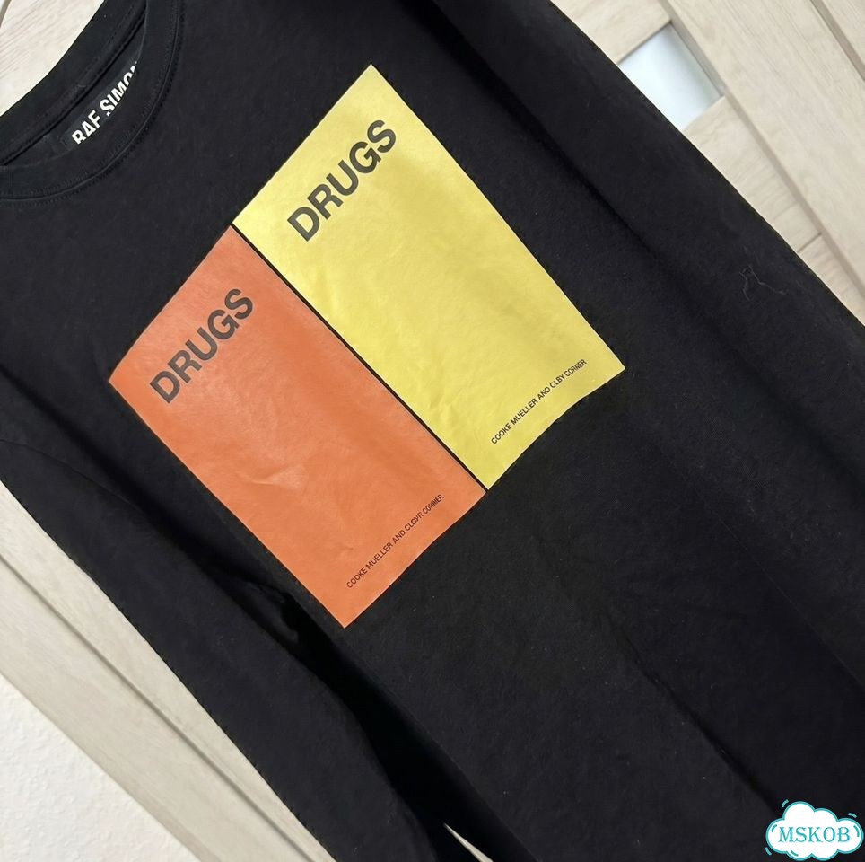Лонгслив Raf Simons lived Vintaged sleeve черный фото 2