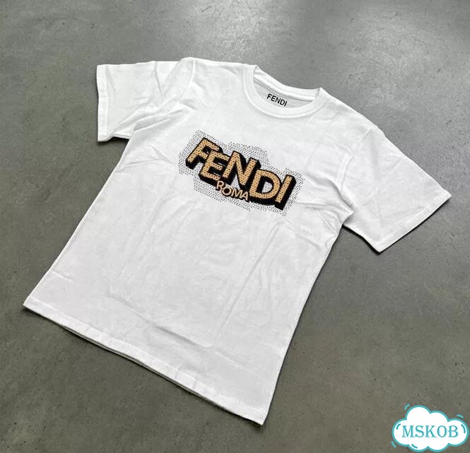 Футболка мужская белая Fendi Roma SS26 streetwear vintage AC0089 фото 2