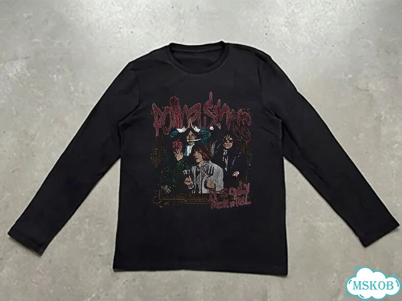 Лонгслив мужской черный Rolling stones streetwear vintage AD0040 фото 1