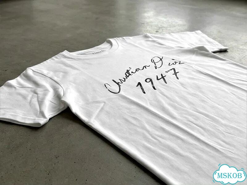 Футболка мужская белая Crtistian Dior 1947 streetwear vintage AC0090 фото 2
