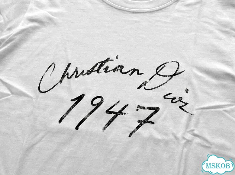 Футболка мужская белая Crtistian Dior 1947 streetwear vintage AC0090 фото 3