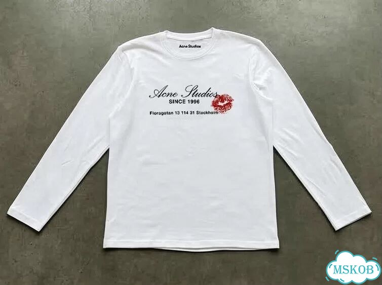 Лонгслив мужской белый Acne Studios Since 1996 streetwear vintage AC0087 фото 1