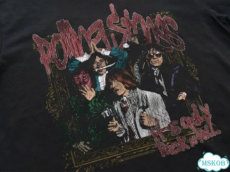 Футболка мужская черная Rolling stones streetwear vintage AD0040 фото 3
