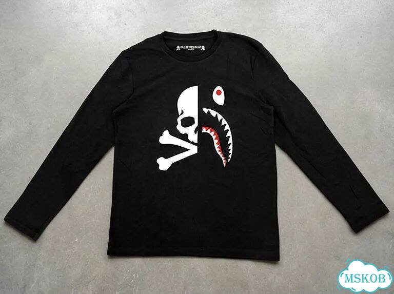 Лонгслив мужской Bape черный Mastermind and streetwear vintage AC0099 фото 1