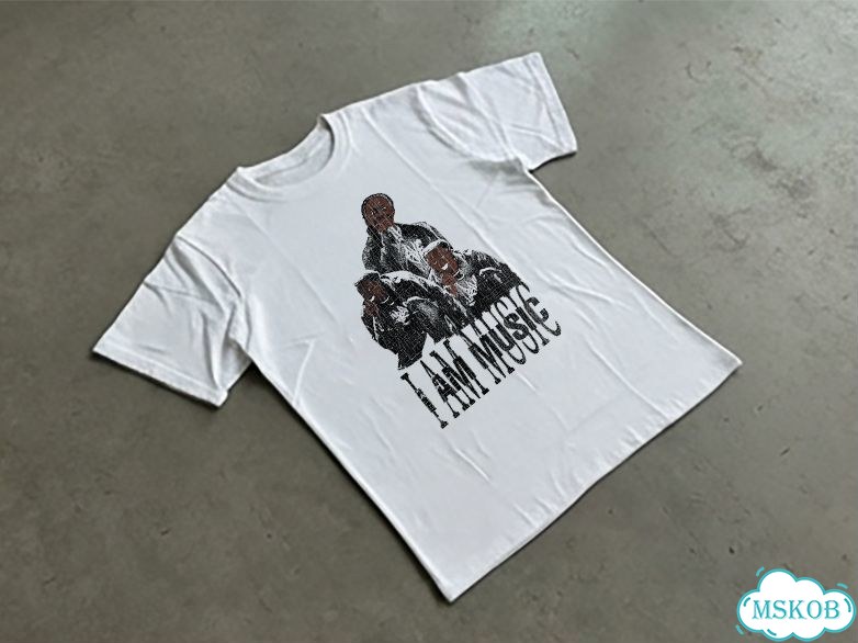 Футболка мужская белая I am music play boy carti streetwear vintage AD0039 фото 2
