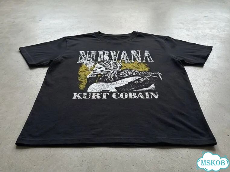 Футболка мужская черная Nirvana Kurt Cobain streetwear vintage AD0036 фото 3