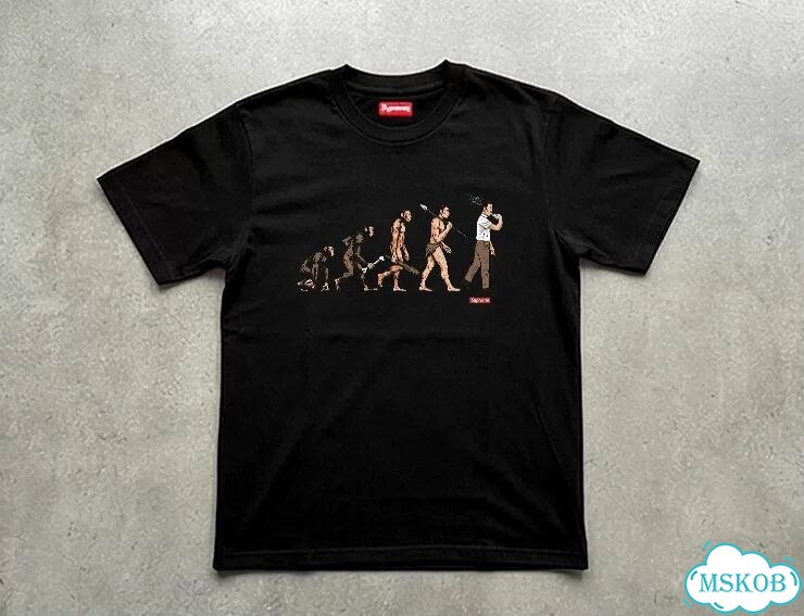 Футболка мужская Supreme черная Evolution streetwear vintage AC0098 фото 1