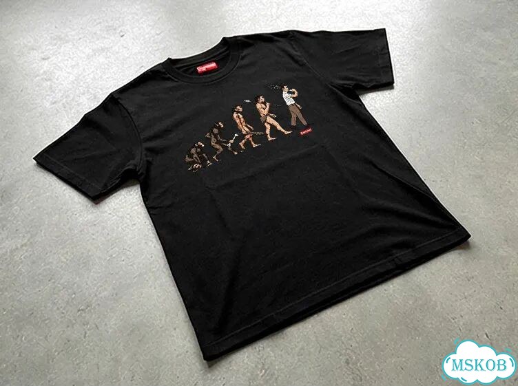 Футболка мужская Supreme черная Evolution streetwear vintage AC0098 фото 2