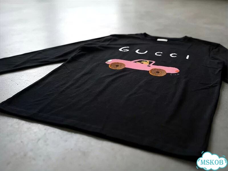 Лонгслив мужской Gucci черный Собака в машине luxury archive type AC0096 фото 3