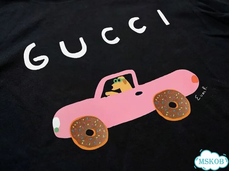 Лонгслив мужской Gucci черный Собака в машине luxury archive type AC0096 фото 4