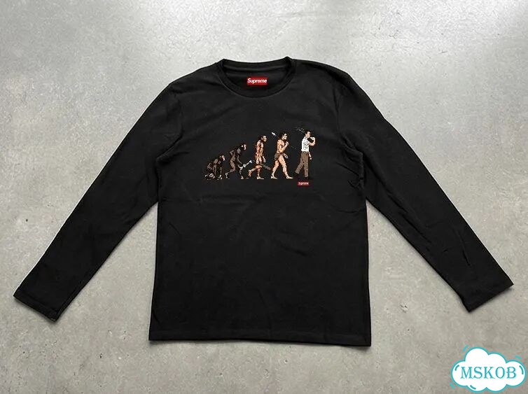 Лонгслив мужской Supreme черный Evolution streetwear vintage AC0098 фото 1
