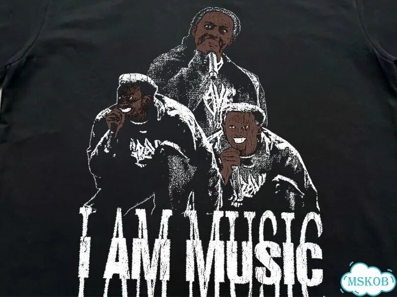Футболка мужская черная I am music play boy carti streetwear vintage AD0038 фото 3