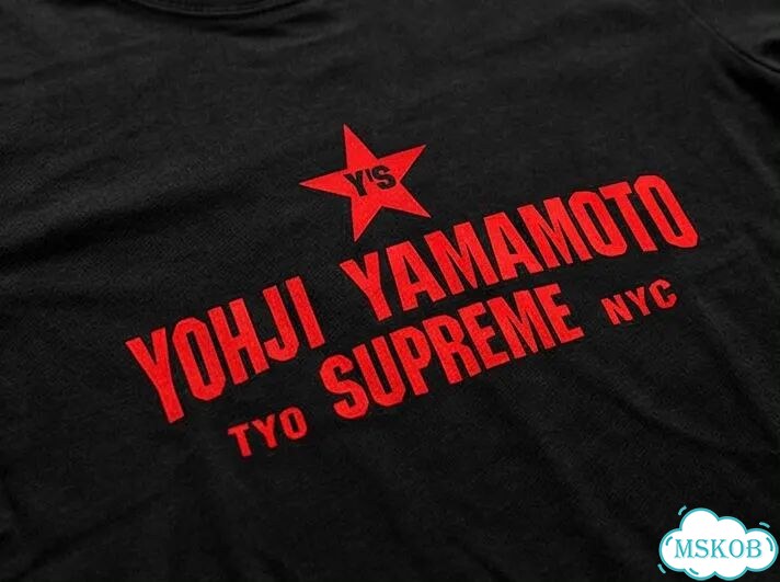 Футболка мужская Yohji Yamamoto черная Supreme NYC opium archive gothic AC0097 фото 3