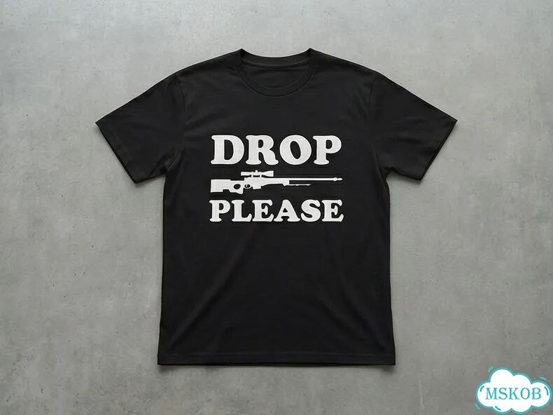 Футболка мужская черная Drop please streetwear vintage AD0027 фото 1