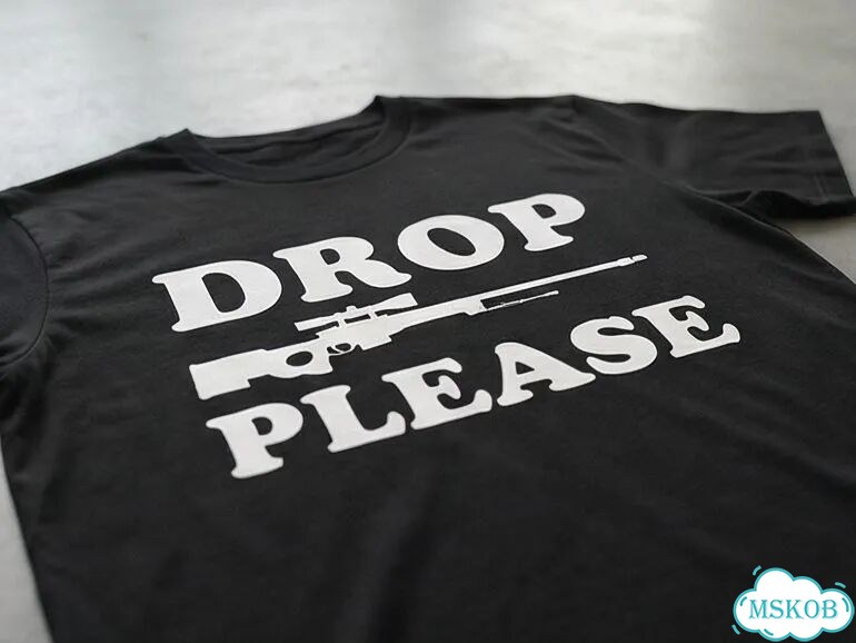 Футболка мужская черная Drop please streetwear vintage AD0027 фото 3