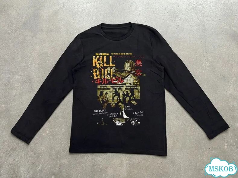 Лонгслив мужской черный Kill Bill Убить Билла streetwear vintage AD0035 фото 1