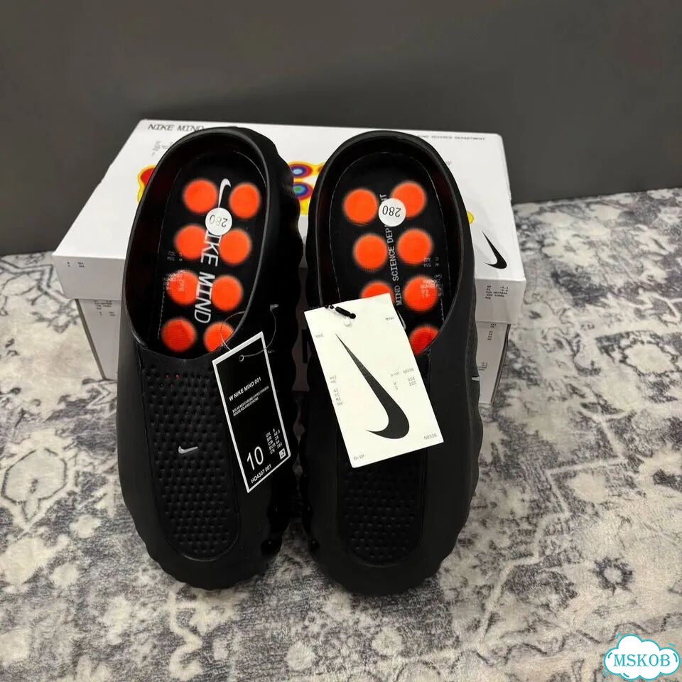 Тапки Nike Mind 001 чёрные фото 4