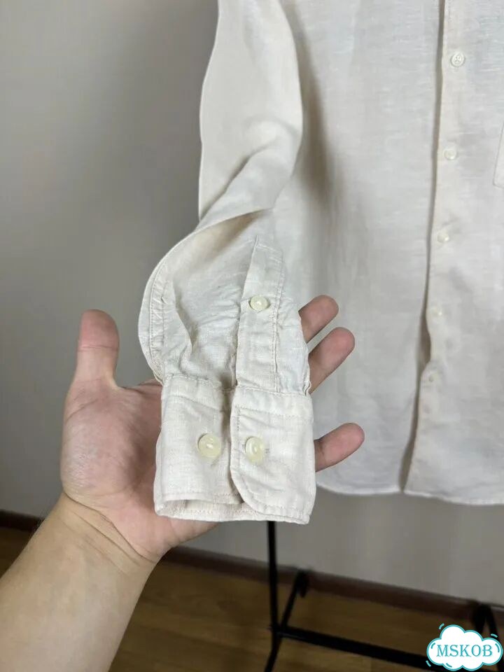 Рубашка льняная Uniqlo М фото 2