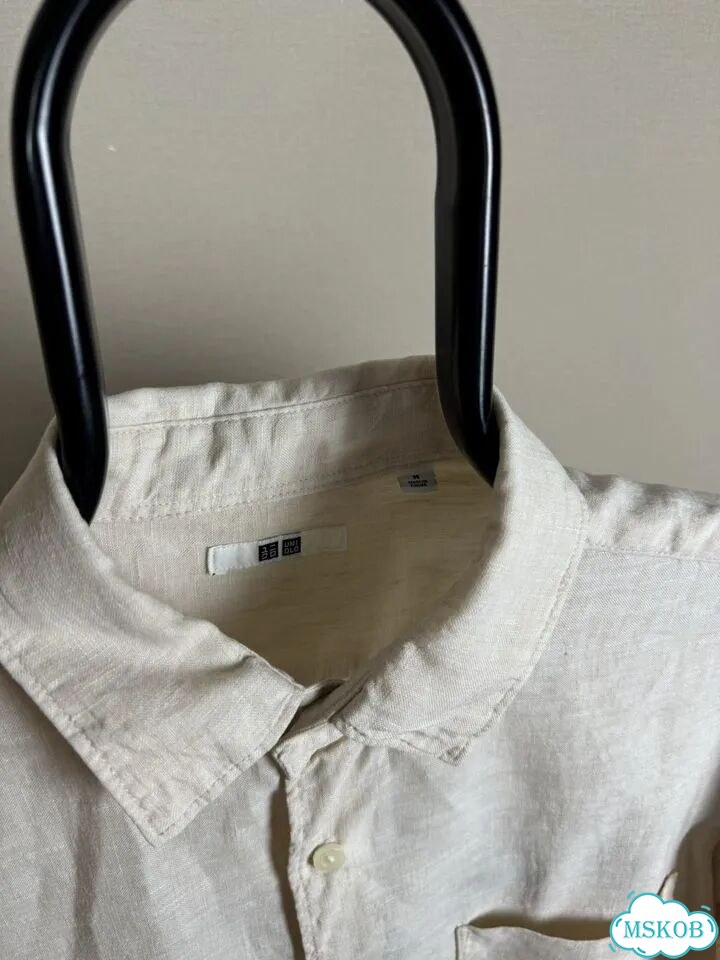 Рубашка льняная Uniqlo М фото 4