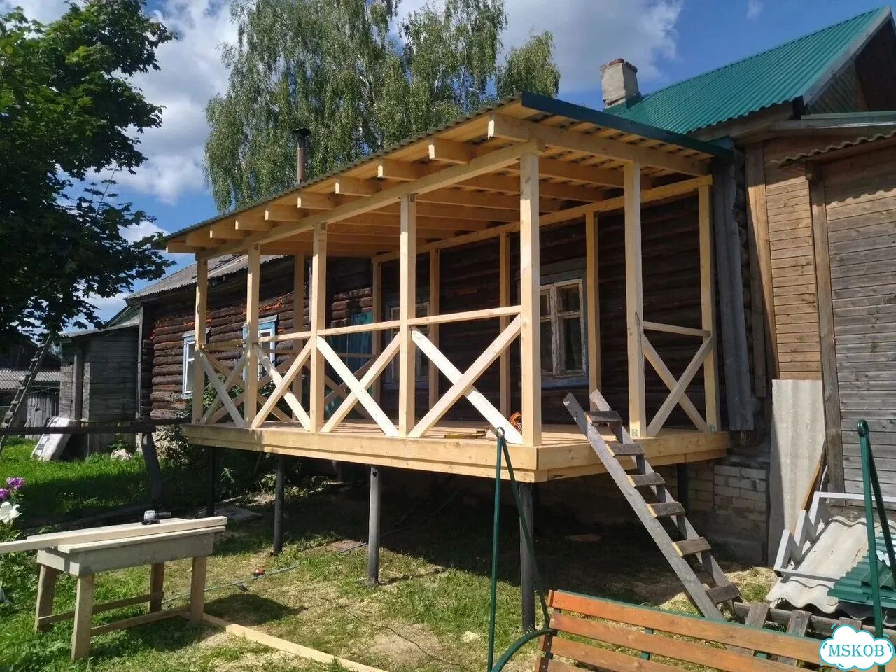 Строительство пристроек Террас Веранд фото 6
