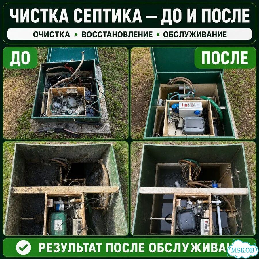 Чистка, откачка и ремонт септика с гарантией фото 8