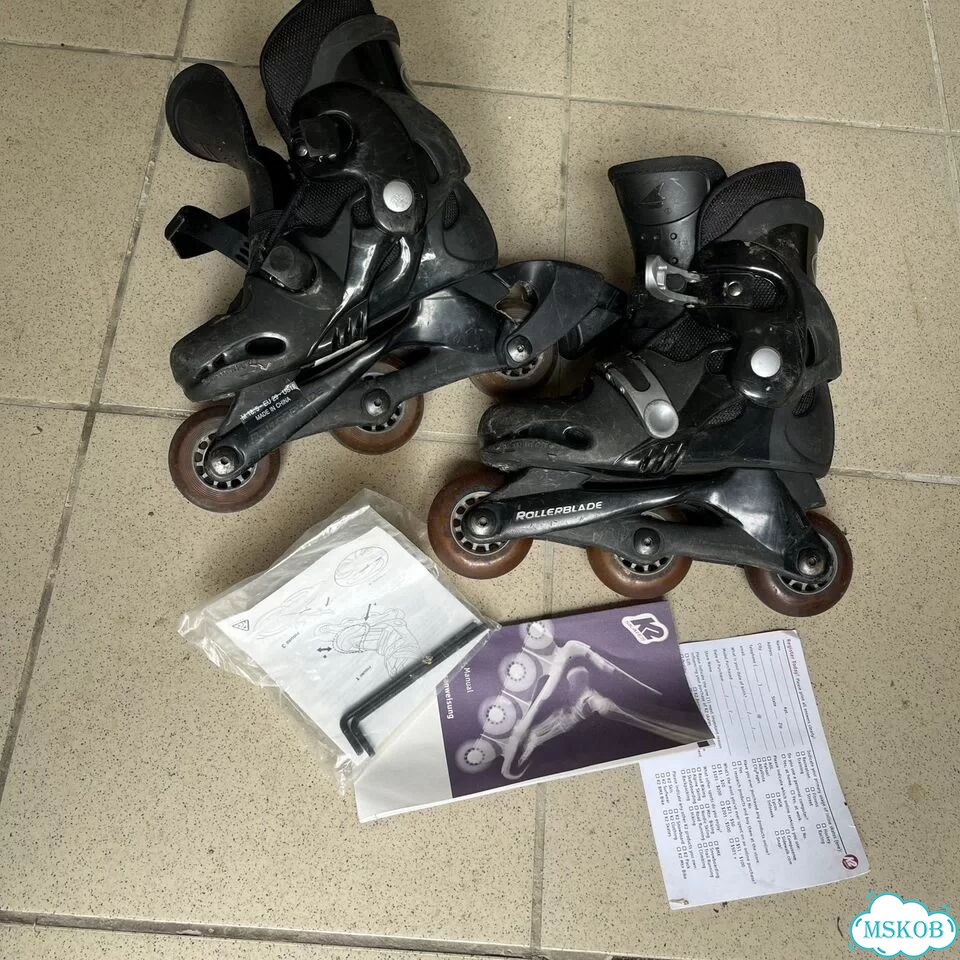 Ролики rollerblade k2 USA детские раздвижные фото 1