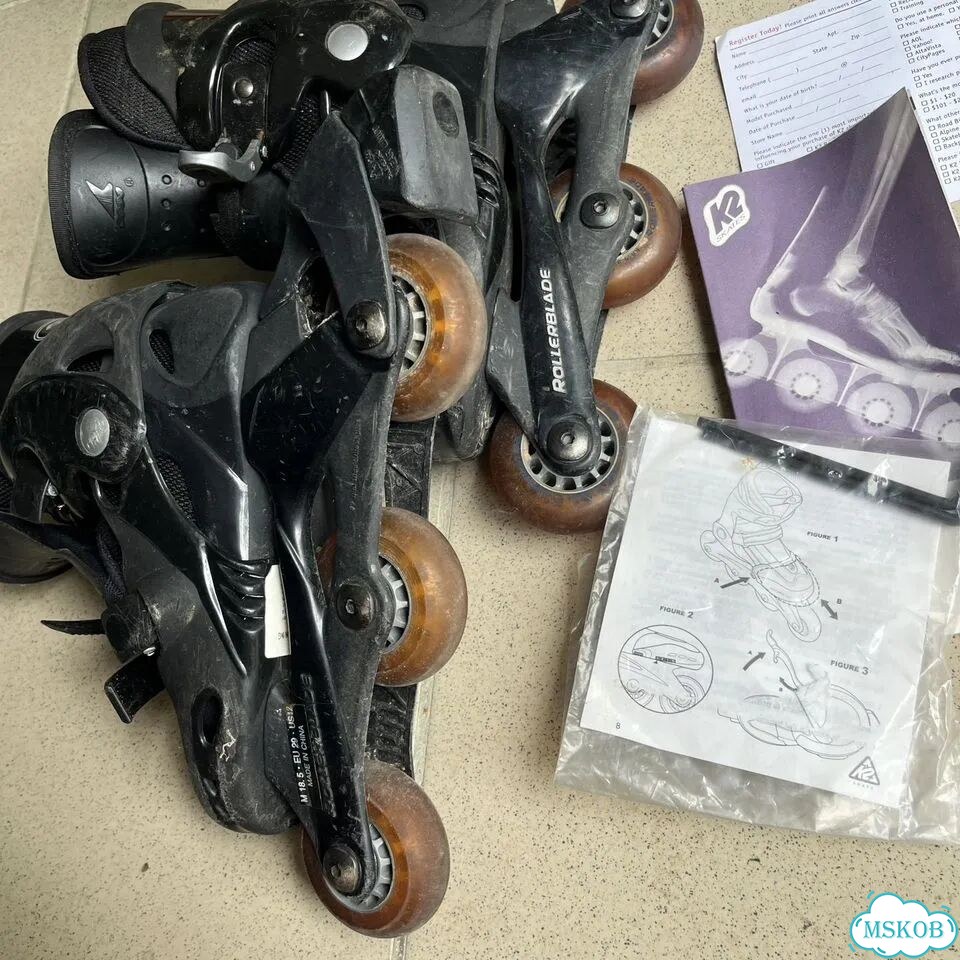 Ролики rollerblade k2 USA детские раздвижные фото 5