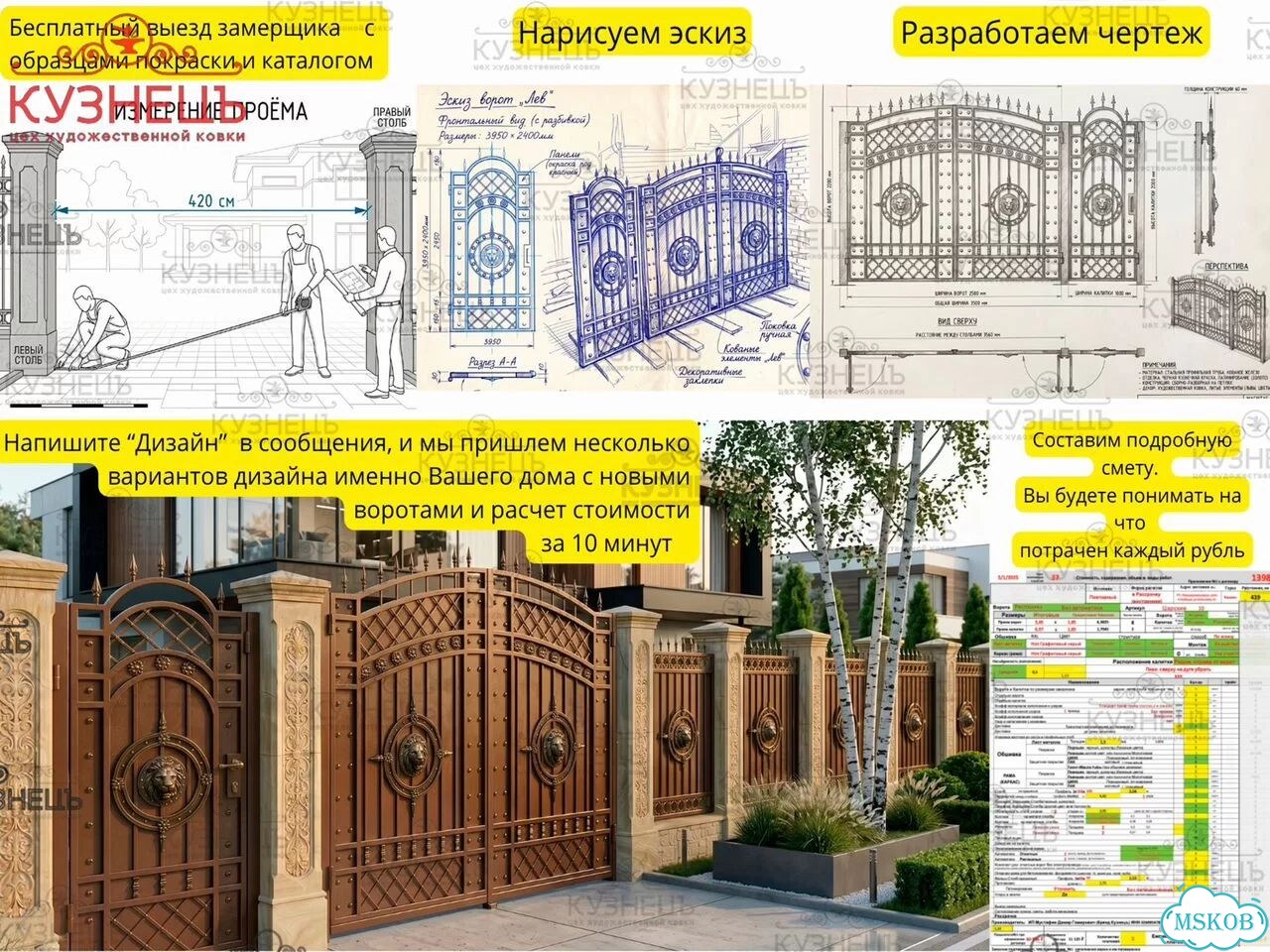 Ворота кованые фото 6