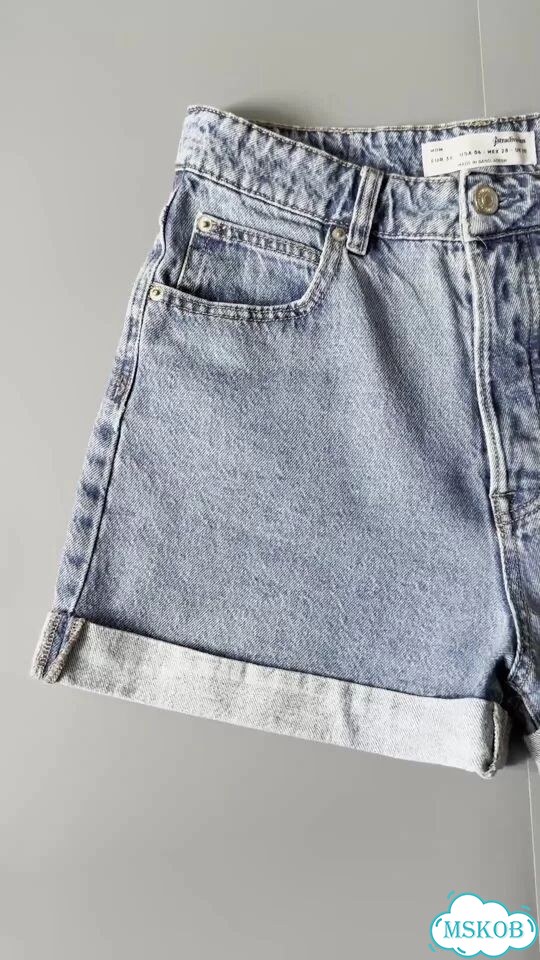 Джинсовые шорты Stradivarius р 46, M EUR 38, mom фото 1