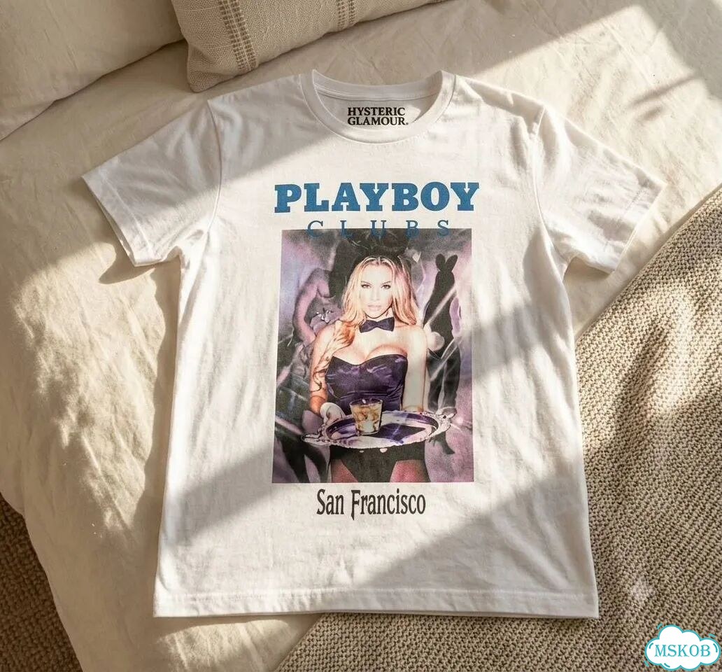 Футболка Hysteric Glamour x Playboy белая фото 1
