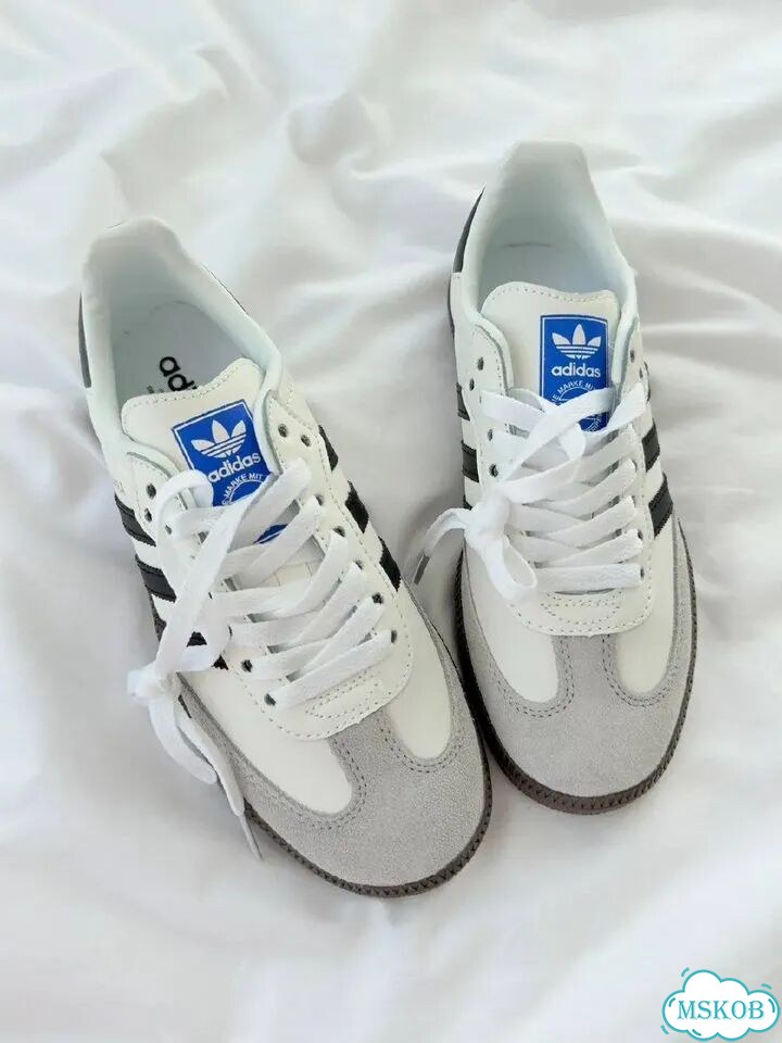 Кеды Adidas Samba White Black Shoes фото 1