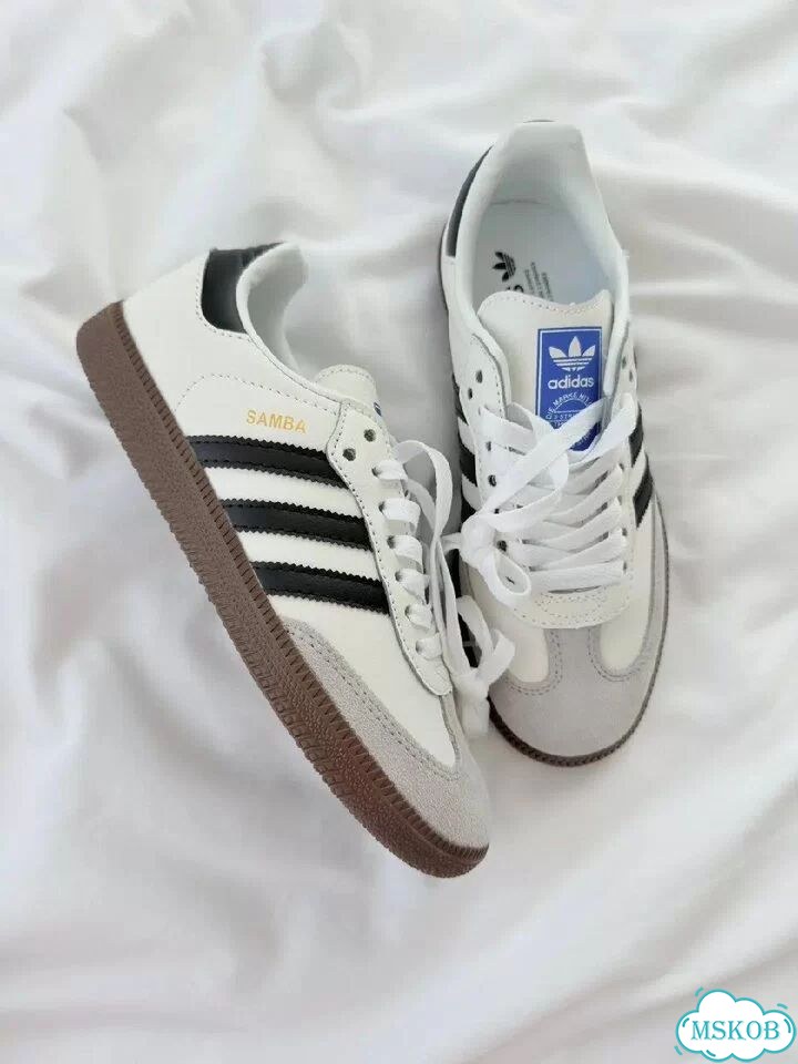 Кеды Adidas Samba White Black Shoes фото 4