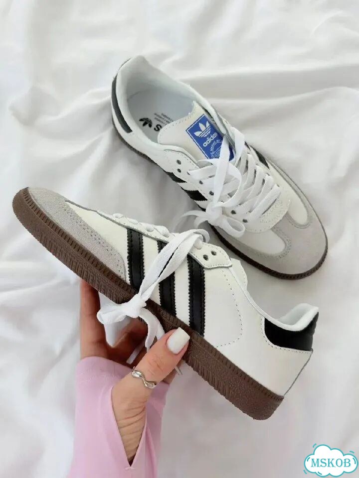 Кеды Adidas Samba White Black Shoes фото 7
