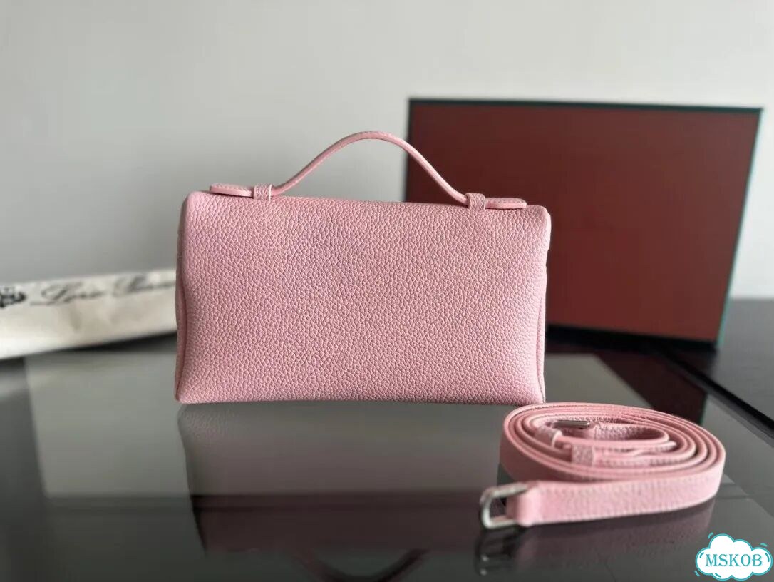 Сумка loro piana 19 cm розовый цвет фото 3